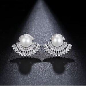 Серьги Winter Aura с белым Shell Pearl