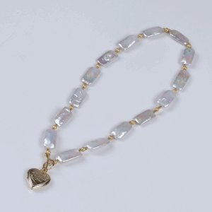 Колье Pearl love с прямоугольными барочными жемчужинами