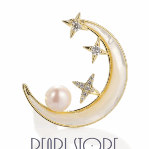 Брошь Moonlight Symphony с перламутром и жемчугом