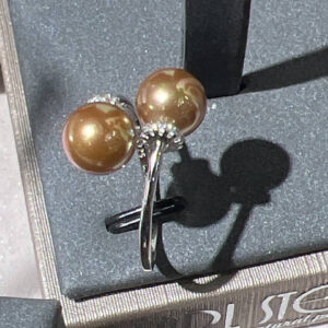Кольцо Pearl Bells с золотым shell Pearl 8 мм