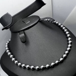 Классический чокер из серебристых Shell Pearl 6 мм