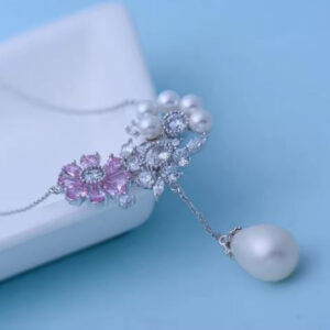 Колье Pink Bouquet с белым Shell Pearl