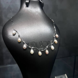 Колье Pearl Rain с лавандовыми и белыми жемчужинами
