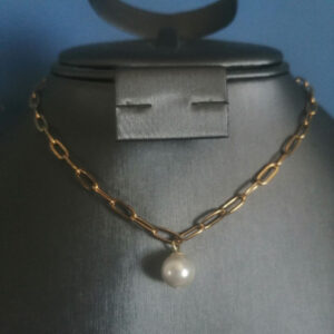 Стильная цепь Shell&Steel White Pearl