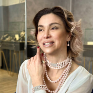 Парюра Rose Pearl - чокер, парные браслеты, роуп-ожерелье и серьги