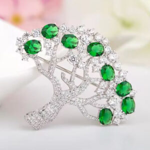 Брошь Emerald tree