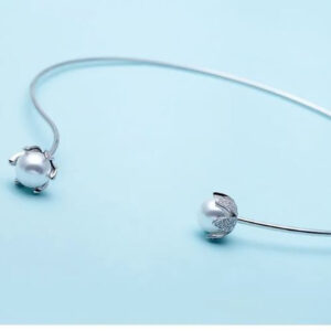 Колье из Гарнитура Snowdrop с белым Shell Pearl