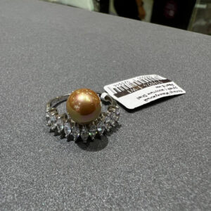 Кольцо Pearl Bells с золотым shell Pearl 6 мм